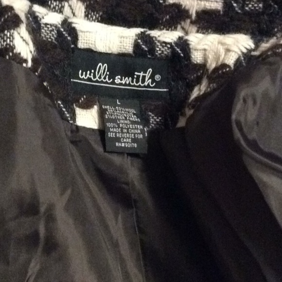 BEAUTIFUL SHORT BLACK/CREAM/BROWN JACKET W/ BELT - Picture 4 of 4